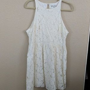 LC Lauren Conrad ivory lace skater dress